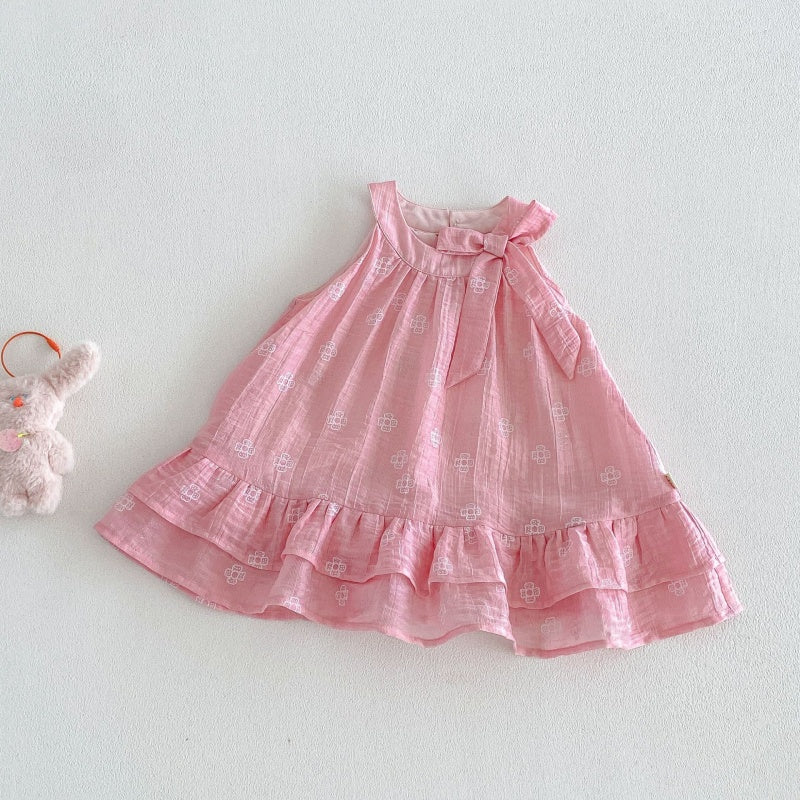 【BABY&KID】夏新作小花柄蝶結び総柄ワンピースSK106109