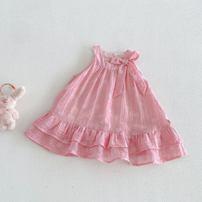 【BABY&KID】夏新作小花柄蝶結び総柄ワンピースSK106109