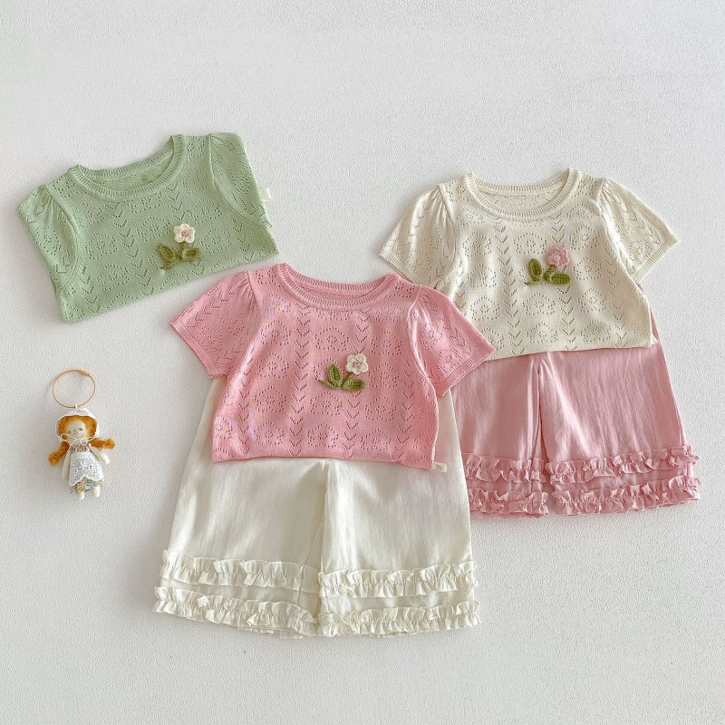 【BABY&KID】夏新作透かし編みトップスSK105518