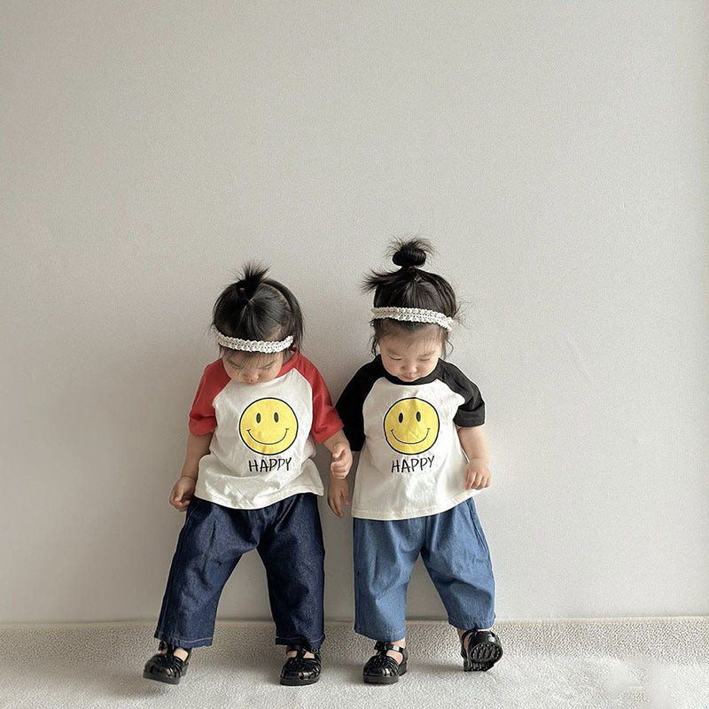 【BABY】夏新作 スマイルプリントTシャツSK080827