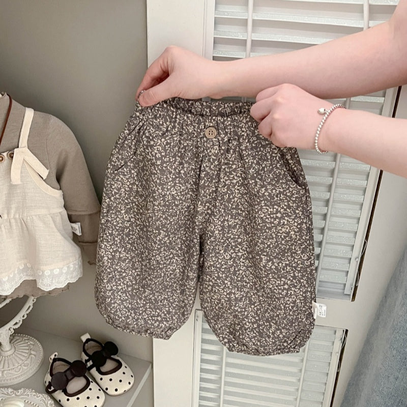 【BABY&KID】韓国風おしゃれキャミ&tシャツ、小花柄パンツSK100219