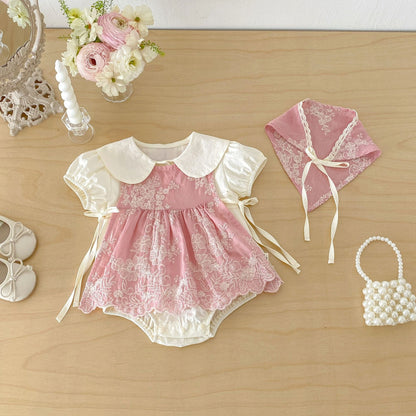 【BABY】夏新作刺繍ロンパースSK105816