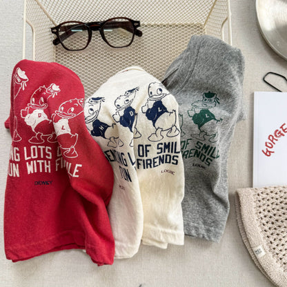 【BABY&KID】夏新作 可愛いカジュアルクルーネックTシャツSK010217
