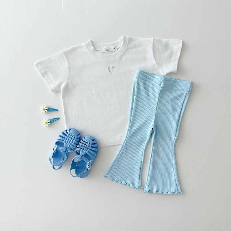 【BABY&KID】夏新作 ハート刺繍Ｔシャツ(ボトムス別売り)SK082203