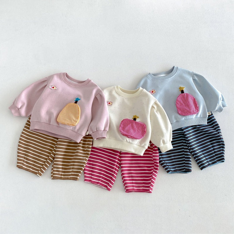【BABY&KID】ワッペントレーナー、スウェットパンツSK107215