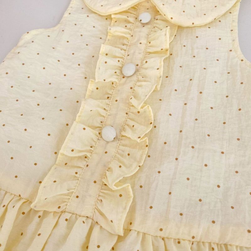 【BABY&KID】夏新作スウィートドット襟付きワンピースSK105511