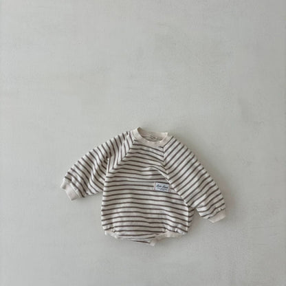 【BABY】ボーダー丸首ロンパースSK102630
