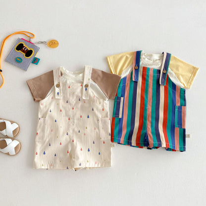 【BABY&KID】夏新作 ストライプサロペットSK080606