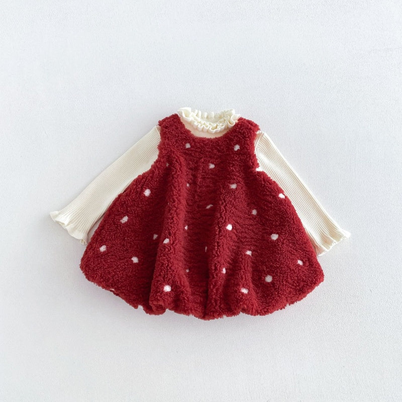 【BABY&KID】冬新作ドットジャンパースカートSK108519
