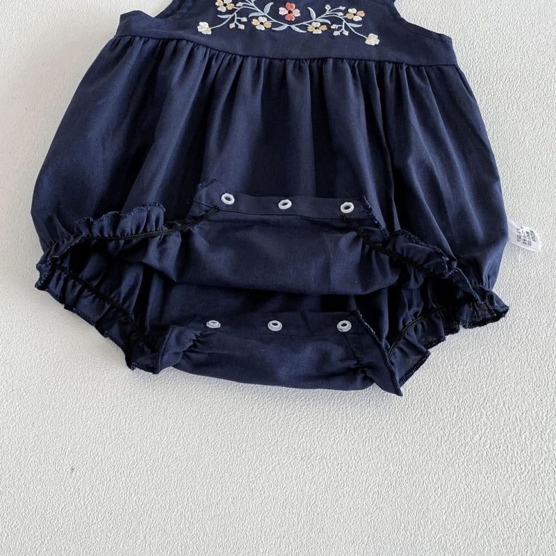 【BABY】夏新作キャミ刺繍ロンパースSK105813