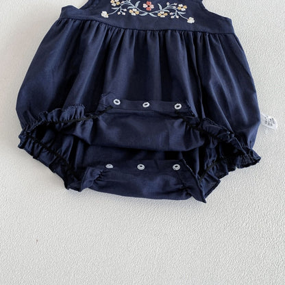 【BABY】夏新作キャミ刺繍ロンパースSK105813