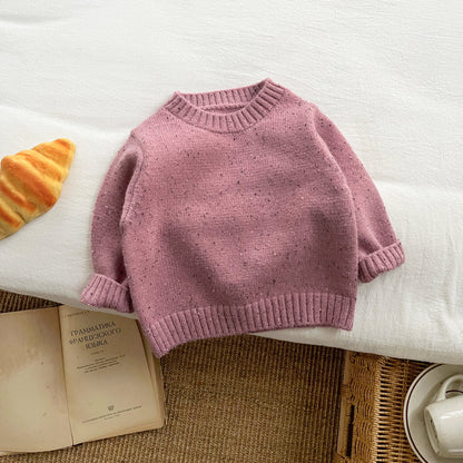 【BABY&KID】冬新作カラフルなドットのクルーネックセーターSK11431