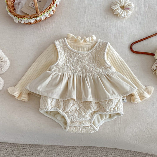 【BABY】冬新作ジャカードキルティングあったかカバーオールSK103006