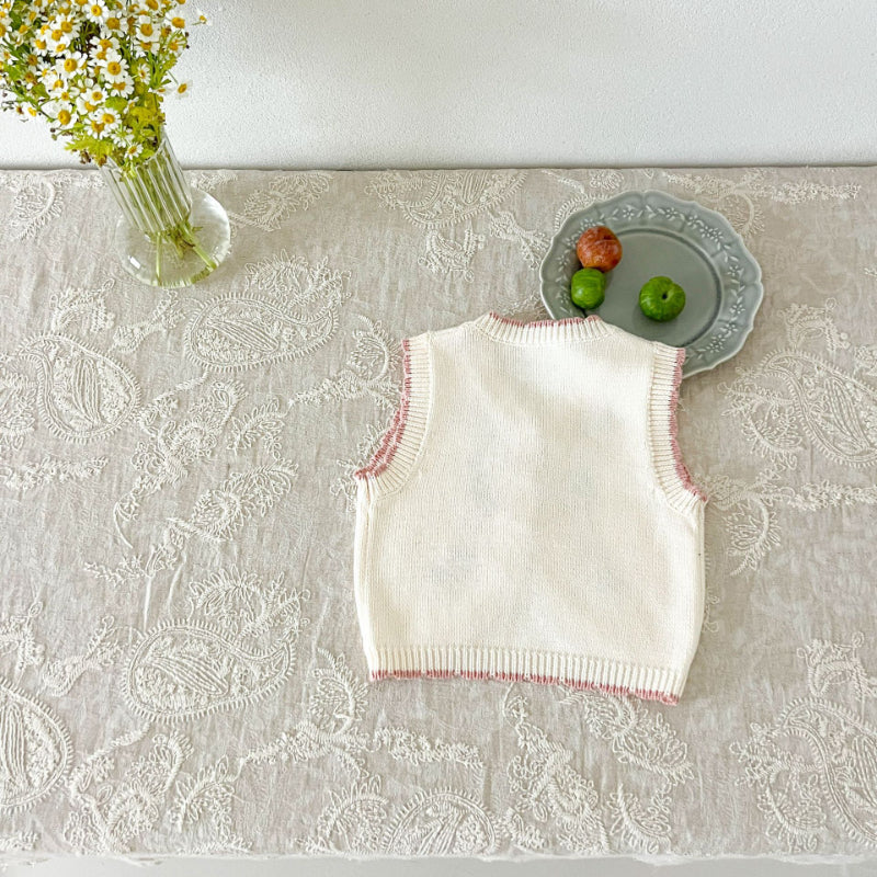 【BABY】いちご刺繍ベストSK100621