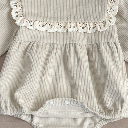 【BABY】コーデュロイ襟付きフリルロンパースSK101531