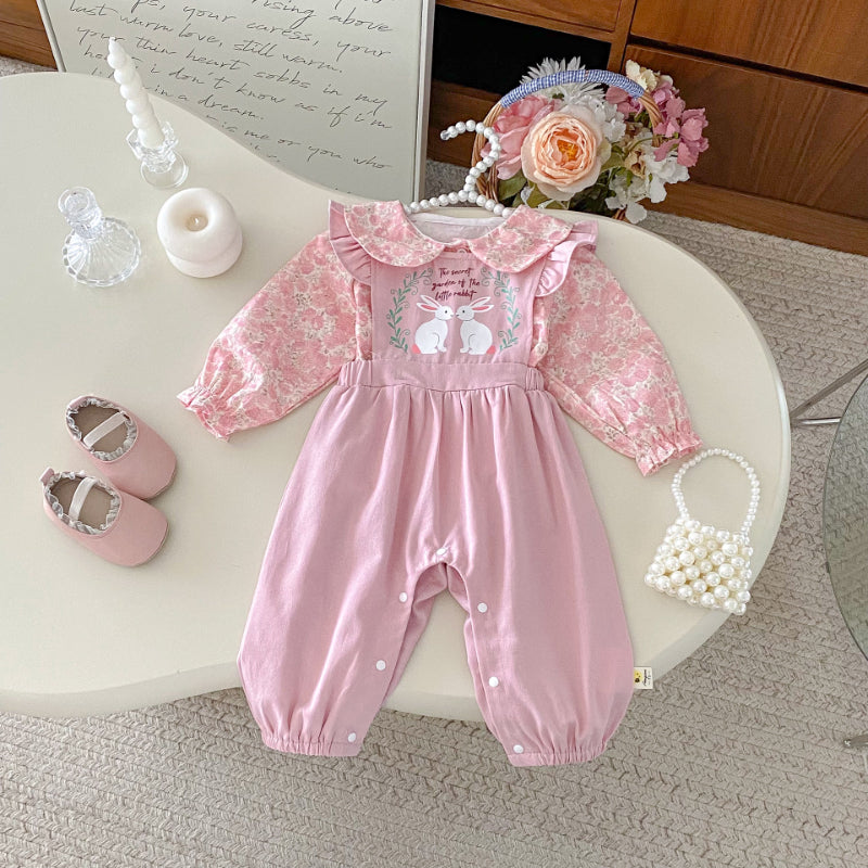 【BABY】うさぎサロペットパンツ（長ズボン）SK092308