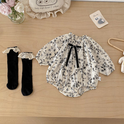 【BABY】ガーリー小花柄ロンパースSK103406