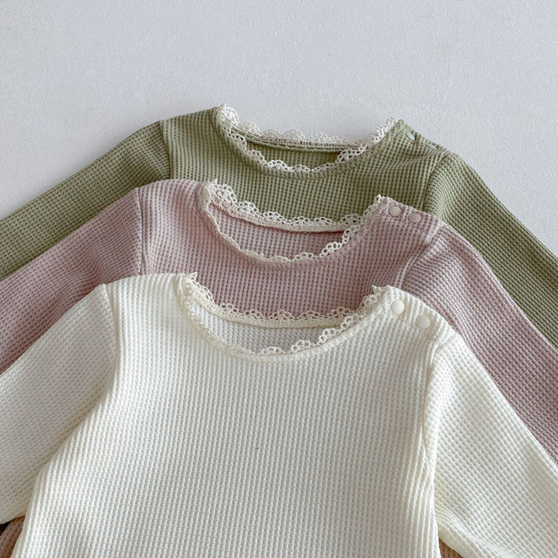 【BABY】ワッフル生地フリルカバーオールSK092821