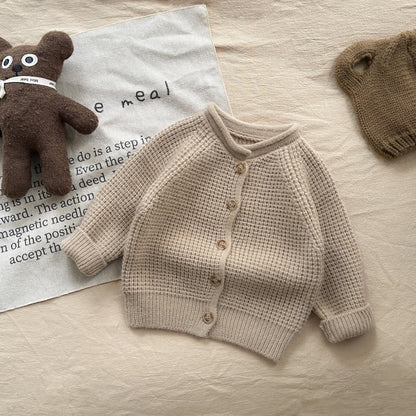 【BABY&KID】カジュアル無地カーディガンSK023008