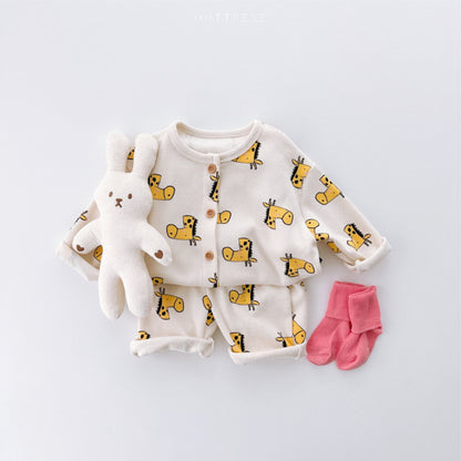 【BABY】キャラクタープリントワッフルセットアップSK101540