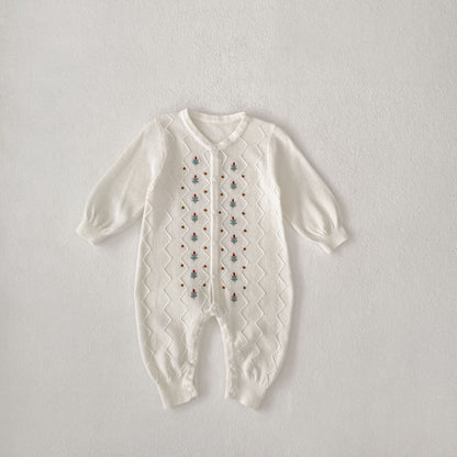 【BABY】刺繍ニットカバーオールSK100706