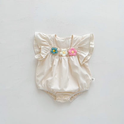 【BABY】夏新作 カラフル小花ロンパースSK091707
