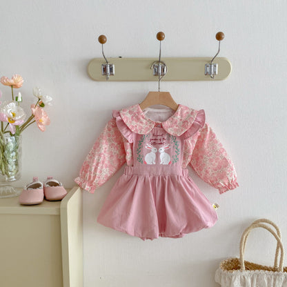 【BABY】うさぎサロペットパンツ（ショートパンツ）SK092309
