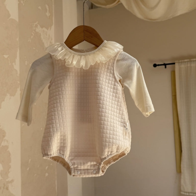 【BABY】フリル襟長袖、バタフライロンパースSK107411