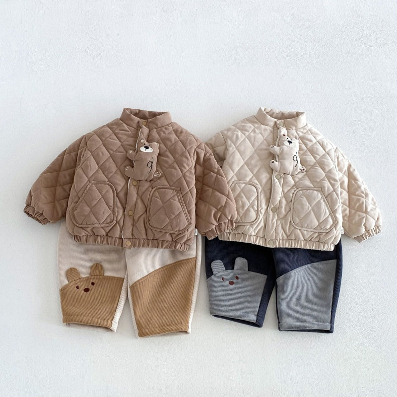 【BABY&KID】冬新作かわいいくま中綿ジャケットSK108515