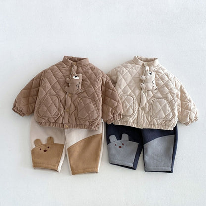 【BABY&KID】冬新作かわいいくま中綿ジャケットSK108515