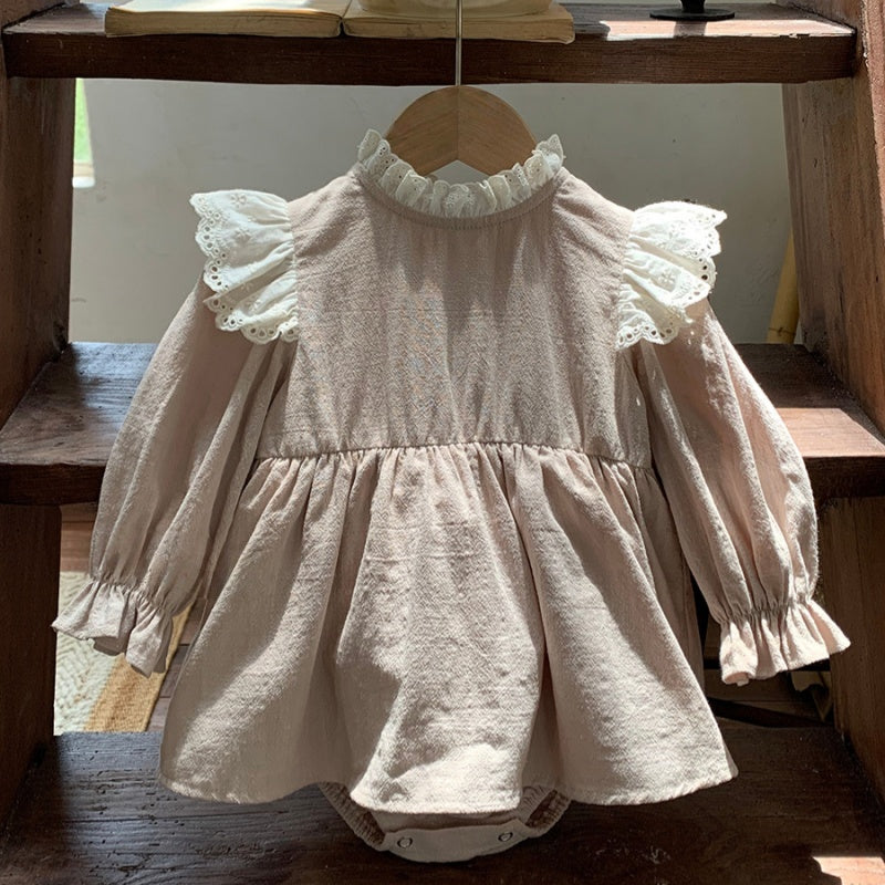 【BABY-予約限定】プリンセス風レースフリルロンパースSK101201