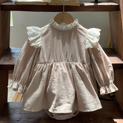 【BABY-予約限定】プリンセス風レースフリルロンパースSK101201