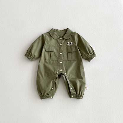 【BABY】おめめ刺繍カバーオールSK092518