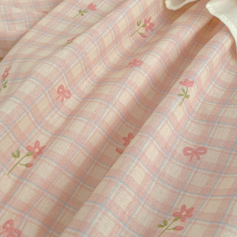 【BABY】スイートチェックロンパース＆帽子SK104106