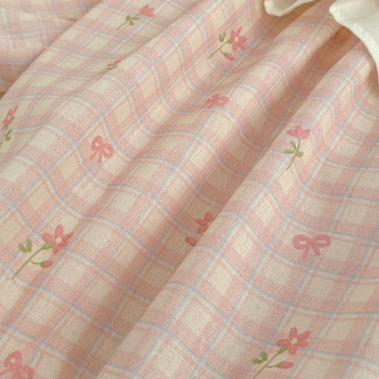 【BABY】スイートチェックロンパース＆帽子SK104106