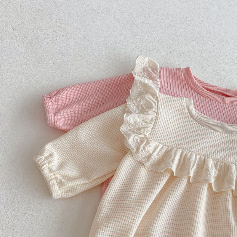 【BABY】ワッフルシンプルロンパースSK103623