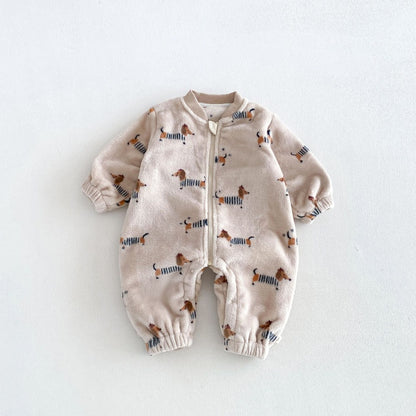【BABY&KID】冬新作いぬリバーシブルボアカバーオールSK108501