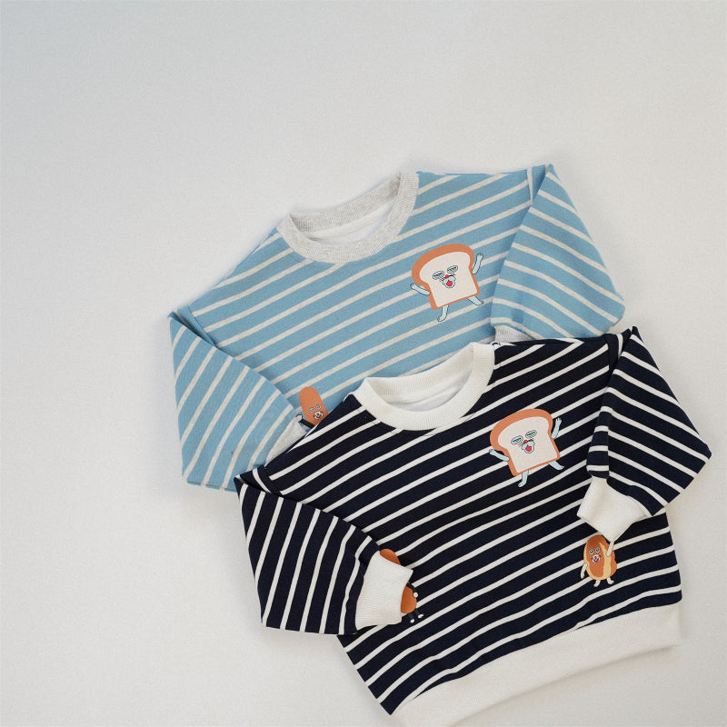 【BABY&KID】ボーダーパンプリントスウェットSK101549