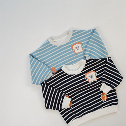【BABY&KID】ボーダーパンプリントスウェットSK101549