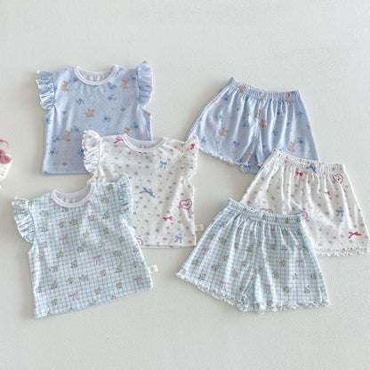 【BABY&KID】夏新作 小花柄セットアップSK105105