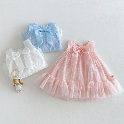 【BABY&KID】夏新作チュール蝶結びワンピースSK105912