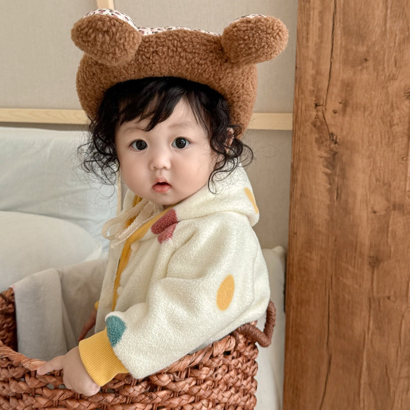 【BABY】冬新作カラードットあったかカバーオールSK103216