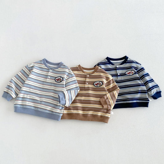 【BABY&KID】ボーダーワッペン長袖TシャツSK106607