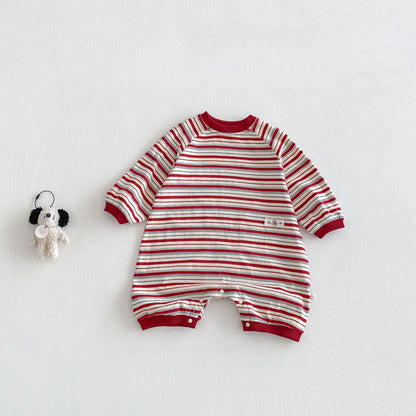 【BABY&KID】ボーダーカバーオールSK103523