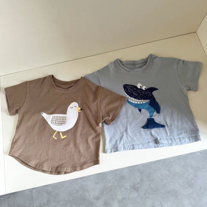 【BABY＆KID】夏新作 アニマルプリント半袖TシャツSK063032