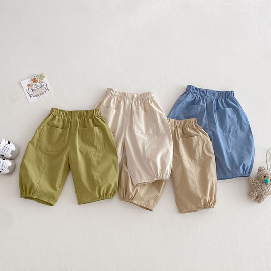 【BABY&KID】夏新作  ベーシック無地パンツSK081301