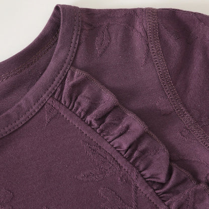 【BABY】北欧風フリルジャカードニットカバーオールSK102617