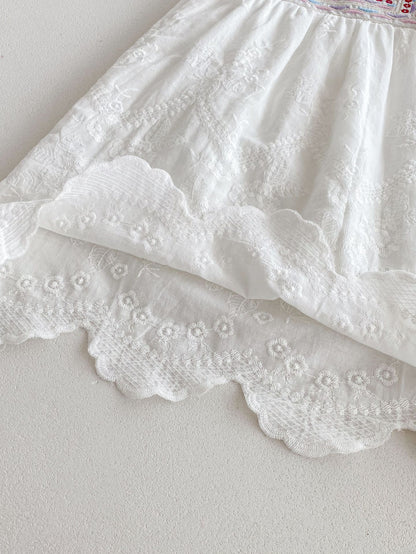 【BABY&KID】夏新作 刺繍レースワンピースSK072612