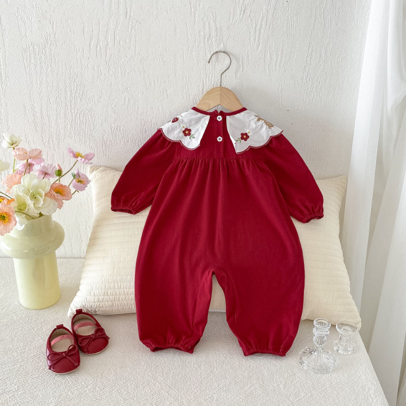 【BABY】小兔刺繍カバーオールSK092804