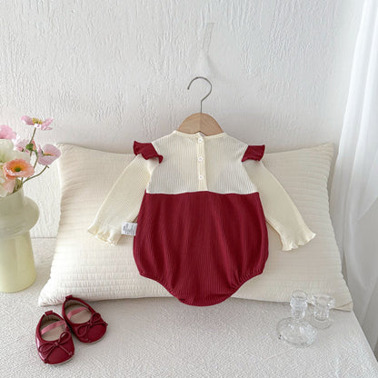 【BABY】うさぎ刺繍ロンパースSK103601